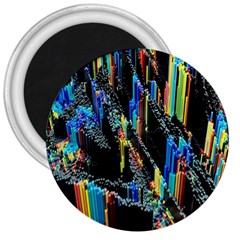 Abstract 3d Blender Colorful 3  Magnets by Sudhe