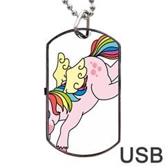 Unicorn Arociris Raimbow Magic Dog Tag Usb Flash (one Side) by Sudhe