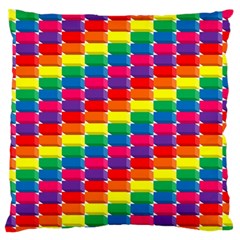 Rainbow 3d Cubes Red Orange Standard Flano Cushion Case (one Side) by Sudhe