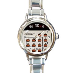 Vintage Calculator Round Italian Charm Watch by Sudhe
