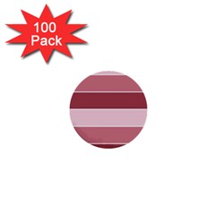 Striped Shapes Wide Stripes Horizontal Geometric 1  Mini Buttons (100 Pack)  by Sudhe