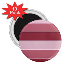 Striped Shapes Wide Stripes Horizontal Geometric 2 25  Magnets (10 Pack)  by Sudhe