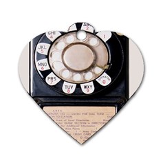 Vintage Payphone Dog Tag Heart (two Sides) by Sudhe