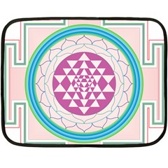 Mandala Design Arts Indian Double Sided Fleece Blanket (mini)  by Sudhe