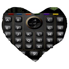 Scientific Solar Calculator Large 19  Premium Flano Heart Shape Cushions by Sudhe