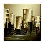 Architecture City House Tile Coasters Front