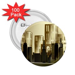 Architecture City House 2 25  Buttons (100 Pack)  by Sudhe