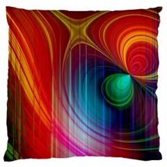 Background Color Colorful Rings Standard Flano Cushion Case (one Side) by Sudhe