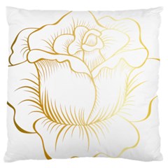 Golden Rose Stakes Standard Flano Cushion Case (one Side) by Sudhe