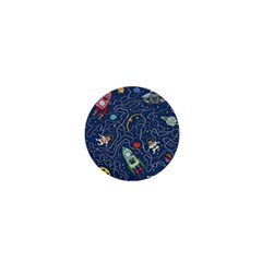 Cat Cosmos Cosmonaut Rocket 1  Mini Buttons by Sudhe