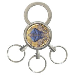 Mosaic Painting Glass Decoration 3-ring Key Chains by Sudhe