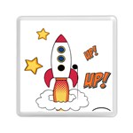 Rocket Cartoon Memory Card Reader (Square) Front