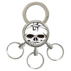 Skull Knife Euclidean Vector Skull Sword Inserted 3-ring Key Chains by Sudhe