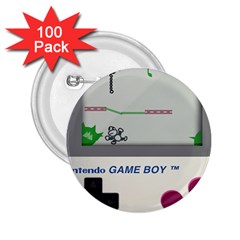Game Boy White 2 25  Buttons (100 Pack)  by Sudhe