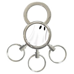 Ghost Boo Halloween Spooky Haunted 3-ring Key Chains by Sudhe