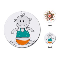 Baby Cute Child Birth Happy Playing Cards (round) by Sudhe