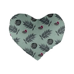 Tropical Pattern Standard 16  Premium Heart Shape Cushions by LoolyElzayat