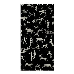 Petroglyph Nordic Beige And Black Background Petroglyph Nordic Beige And Black Background Shower Curtain 36  X 72  (stall)  by snek