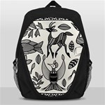 African Senufo Korhogo Tribal Ethnic Art Elements Vector Backpack Bag Front