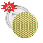 A Hexagonal Pattern Unidirectional 2.25  Buttons (100 pack)  Front