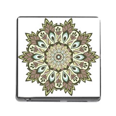 Mandala Pattern Round Floral Memory Card Reader (square 5 Slot) by Pakrebo