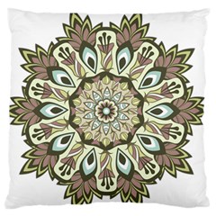 Mandala Pattern Round Floral Large Flano Cushion Case (two Sides) by Pakrebo