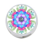 Lotus Flower Bird Metatron S Cube 4-Port USB Hub (One Side) Front