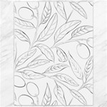Organic Olive Leaves Pattern Hand drawn Black and white Canvas 36  x 48  35.26 x46.15  Canvas - 1