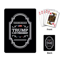 Trump Is My President Maga Label Beer Style Vintage Playing Cards Single Design by snek