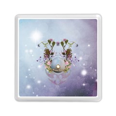 Easter Egg With Flowers Memory Card Reader (square) by FantasyWorld7