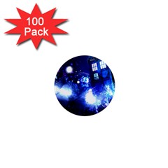 Tardis Background Space 1  Mini Magnets (100 Pack)  by Sudhe