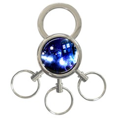 Tardis Background Space 3-ring Key Chains by Sudhe