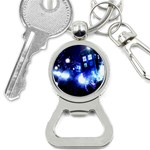 Tardis Background Space Bottle Opener Key Chains Front