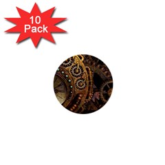 Steampunk Clock 1  Mini Buttons (10 Pack)  by snowwhitegirl