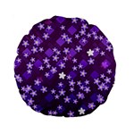 Textile Cross Pattern Square Standard 15  Premium Round Cushions Back