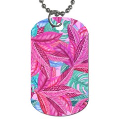 Leaves Tropical Reason Stamping Dog Tag (two Sides) by Pakrebo