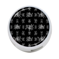Black And White Ethnic Design Print 4-port Usb Hub (one Side) by dflcprintsclothing
