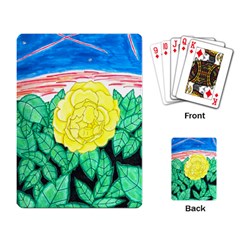 Sunset Rose Watercolor Playing Cards Single Design by okhismakingart