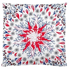 Flaming Sun Abstract Large Cushion Case (one Side) by okhismakingart