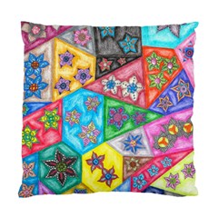 Stained Glass Flowers  Standard Cushion Case (two Sides) by okhismakingart