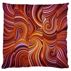 Electric Field Art Liii Large Cushion Case (one Side) by okhismakingart