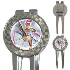 Bal Du Moulin Rouge French Cancan 3-in-1 Golf Divots by StarvingArtisan