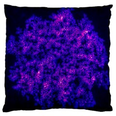 Queen Annes Lace In Blue And Purple Large Flano Cushion Case (two Sides) by okhismakingart