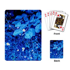 Blue Daisies Playing Cards Single Design by okhismakingart