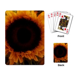 Single Sunflower Playing Cards Single Design by okhismakingart
