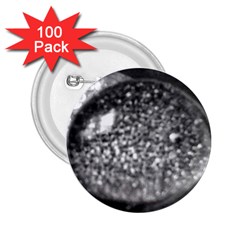Black-and-white Water Droplet 2 25  Buttons (100 Pack)  by okhismakingart