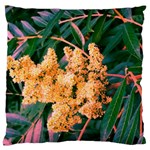 Green and Gold Sideways Sumac Large Flano Cushion Case (Two Sides) Front