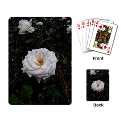 White Smooth Rose Playing Cards Single Design by okhismakingart