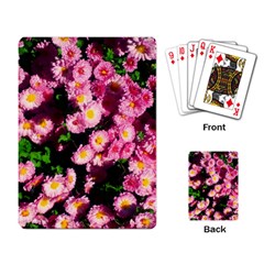 Pink Flower Bushes Playing Cards Single Design by okhismakingart