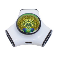 Fractal Tree Abstract Fractal Art 3-port Usb Hub by Pakrebo